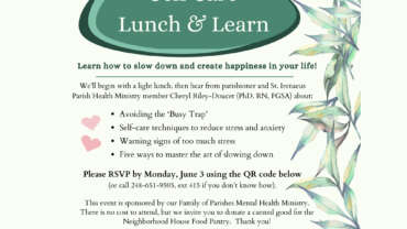 Self-Care Lunch & Learn Event Flyer