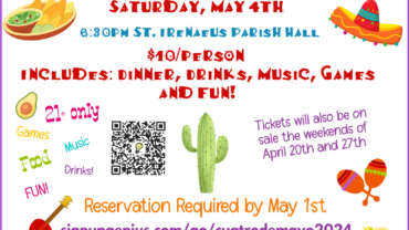 Cuatro de Mayo Dinner Event flyer