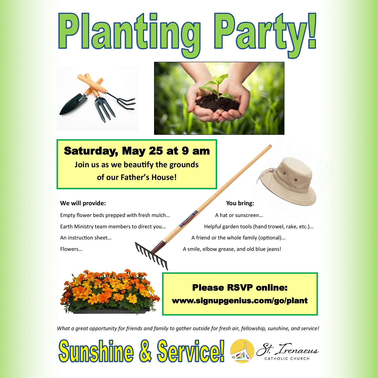 Planting Party at St. Irenaeus grounds