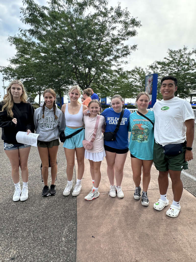 Group of teens at Cedar Point