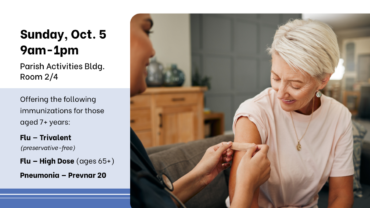 Seasonal Flu and Pneumonia Immunizations Oct. 5, 2025