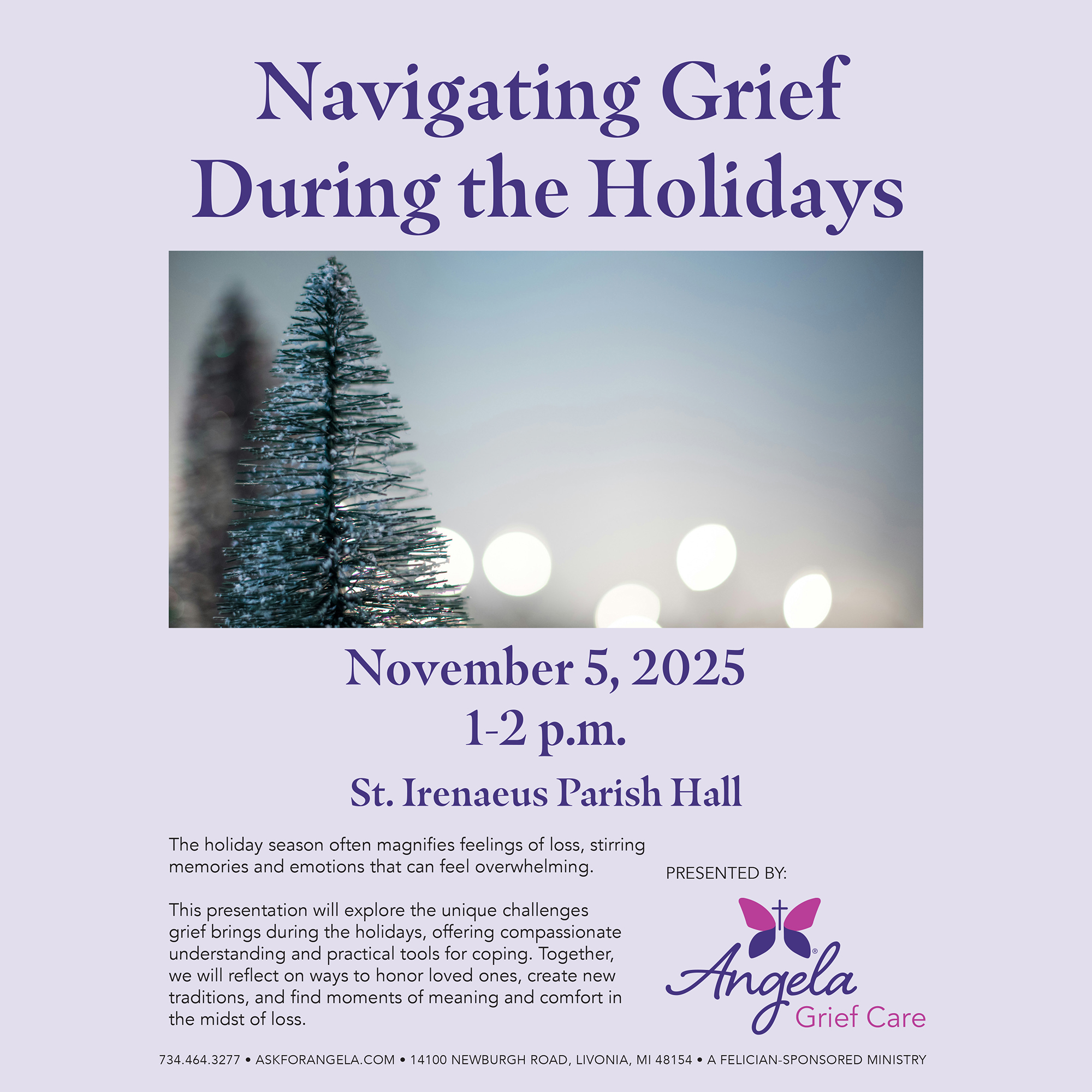 Navigating Grief during the holidays presentation on Nov. 5