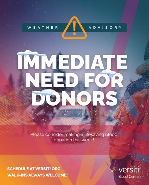 Immediate Need for Blood Donors