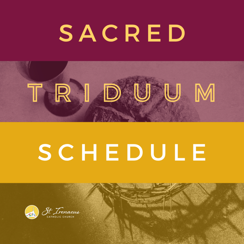 Sacred Triduum Schedule 2026