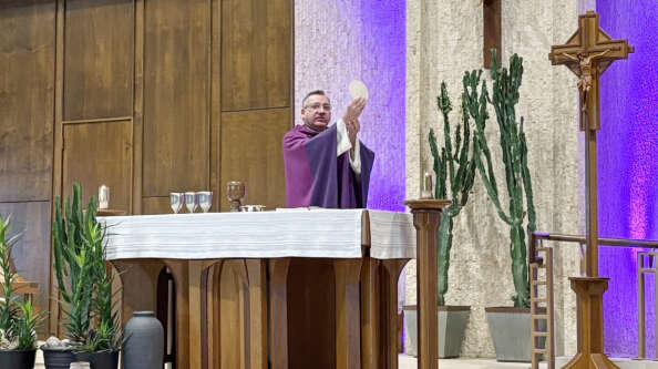 Fr. Gerry during the Liturgy of the Eucharistic