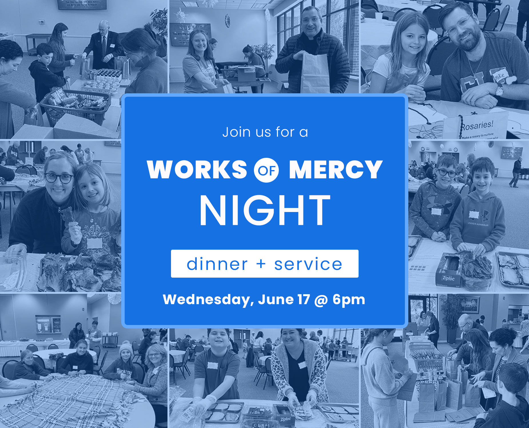 Works of Mercy Night June 17 at 6pm