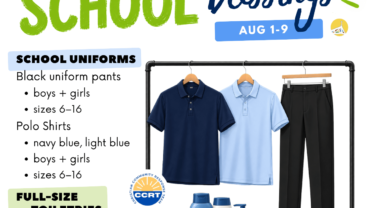 Back to School Blessings uniform and toiletry drive 2026