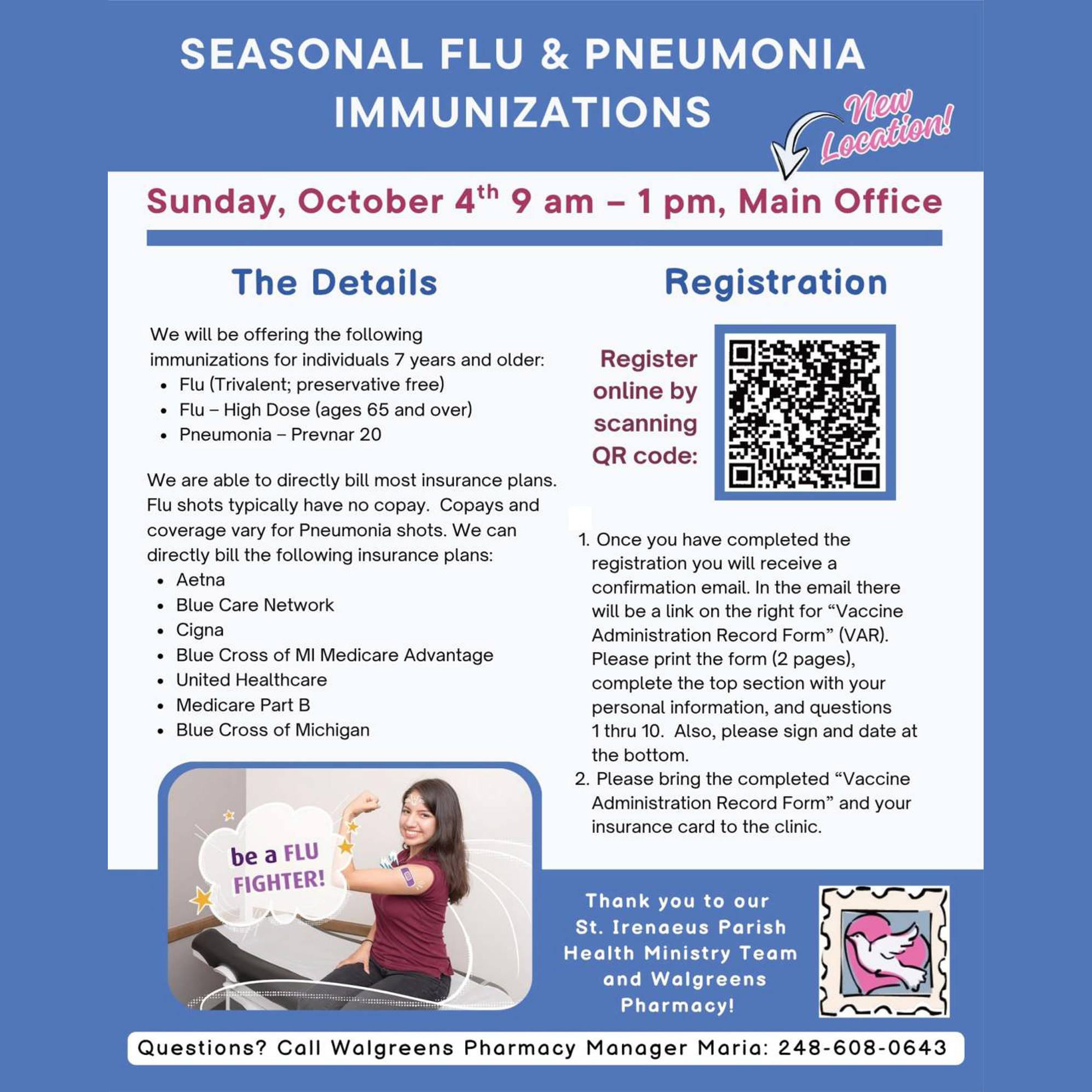 Flu and Pneumonia Immunizations October 4, 2026