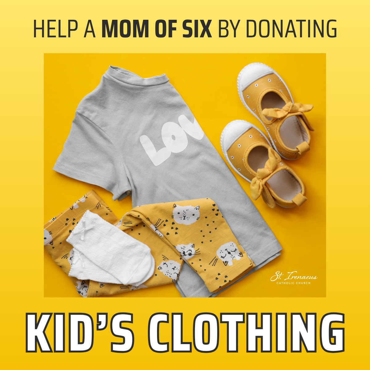 Donate kids clothing to help a mom of six