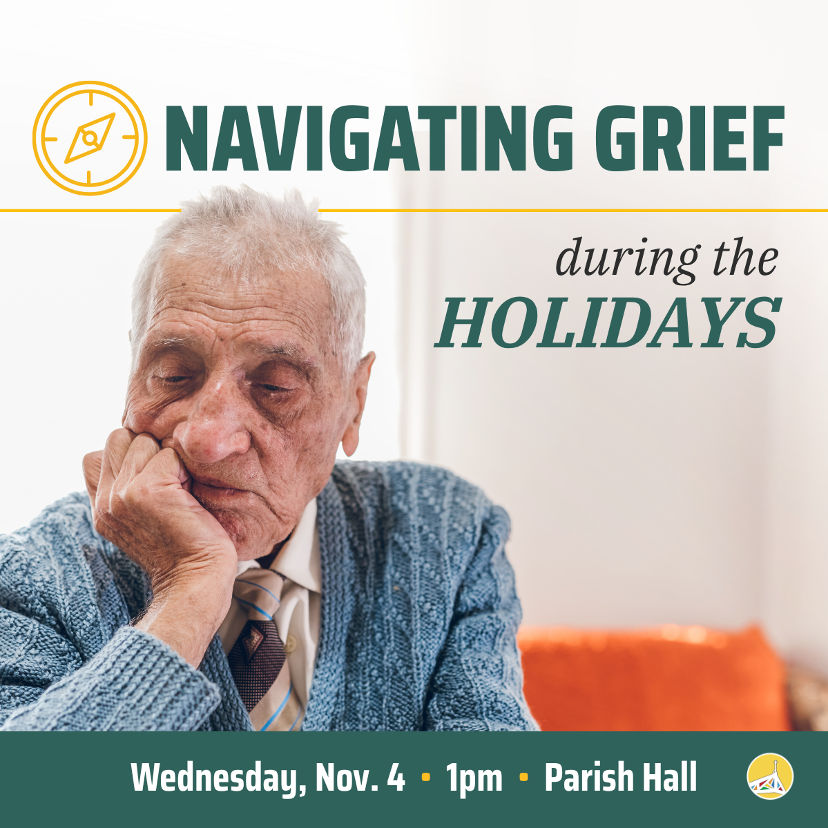 Navigating Grief During the Holidays. Grief Workshop Nov. 4, 2026
