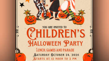 RSVP to the Children's Halloween Party on Oct. 24, 2026