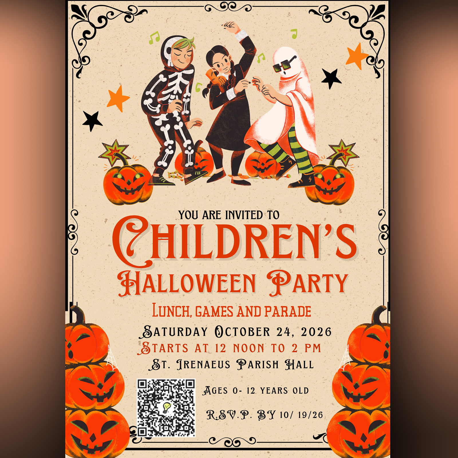 RSVP to the Children's Halloween Party on Oct. 24, 2026