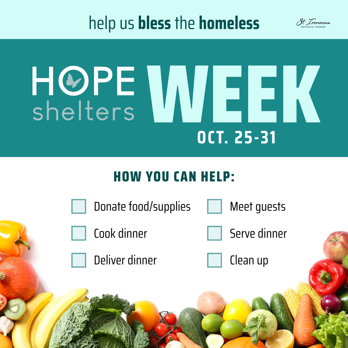 Hope Shelter Week October 25-31, 2026