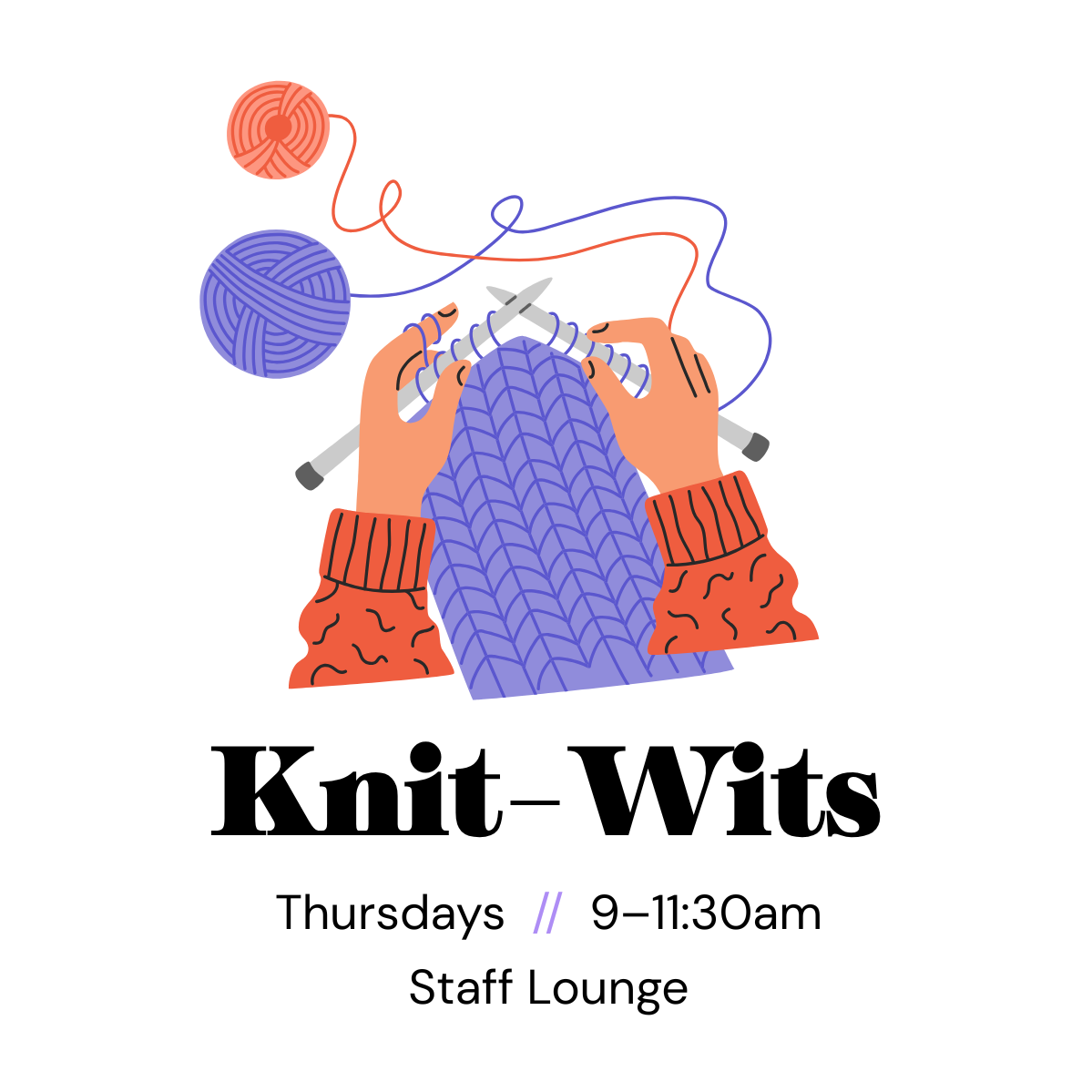 Knit-Wits Needlework Ministry at St. Irenaeus. Thursdays from 9-11:30am in the Staff Lounge.