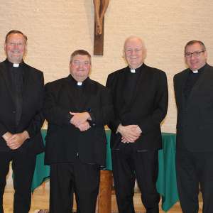 Rochester Area Catholic Family of Parishes 2024 photo of four priests